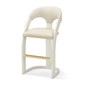 DELIA BAR STOOL-ANTIQUE WHITE-MILK LEATHER