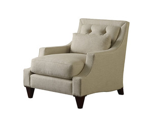 Armchair BAKER MAX CLUB CHAIR - TUFTED BY THOMAS PHEASANT