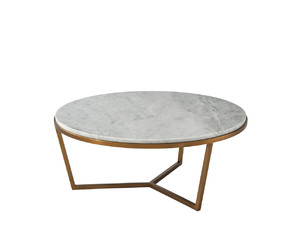 SMALL FISHER ROUND COCKTAIL TABLE (MARBLE)