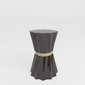 Heliodor Accent Table, Dove Gloss/Antique Bronze