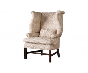 Armchair CHIPPENDALE SCROLLED WING CHAIR