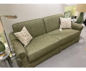 Green linen sofa-bed