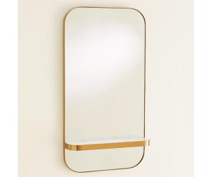 Mirror Train Car gold and white with marble shelf